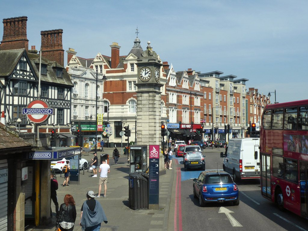 Clapham High Street: from Clapham North to the clock tower