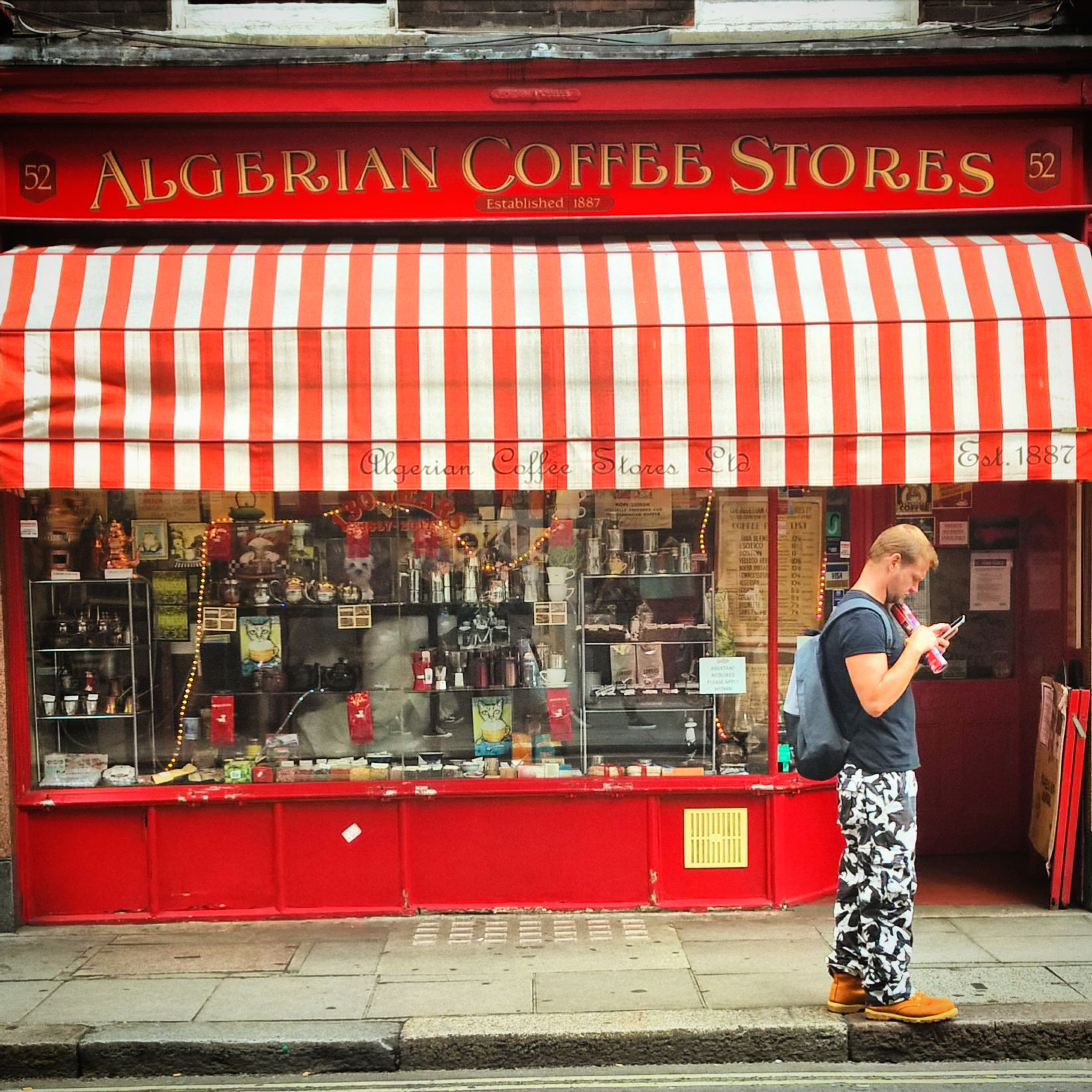 Algerian Coffee Stores, the Old Compton Street shop of 1887