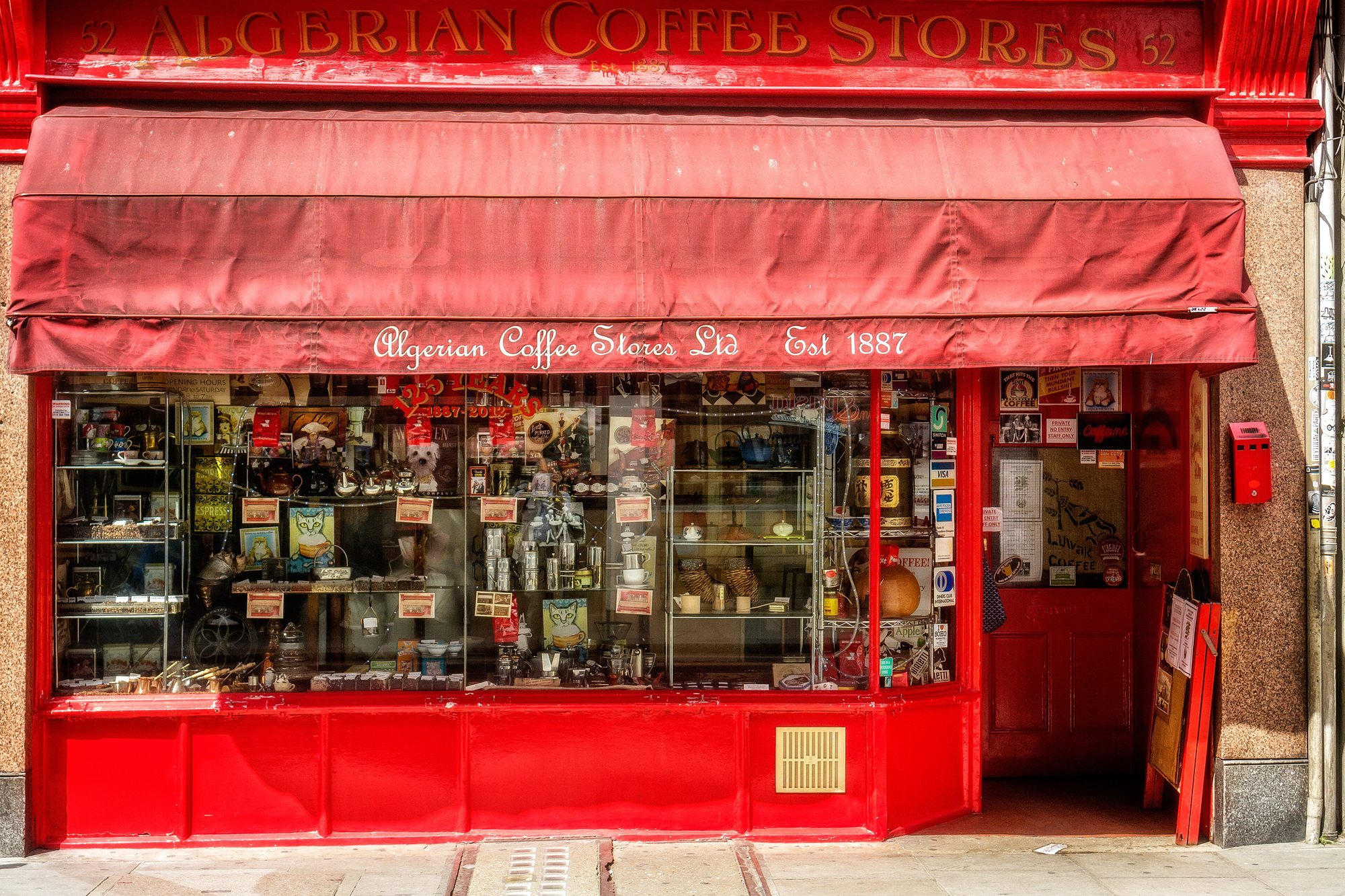 Soho's independent shops: coffee since 1887, pasta since 1944, suits since 1960
